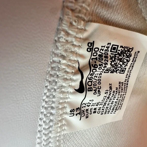 New Nike Blazer Mid 77 Vintage White Black BQ6806-100 Men Size 13 - Picture 7 of 12